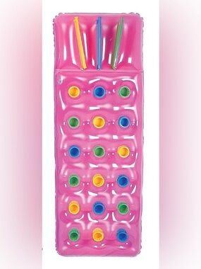 Pink Pocket Fashion Lounge Raft Float Ride On H2O Go Bestway 74”x28” Transparent